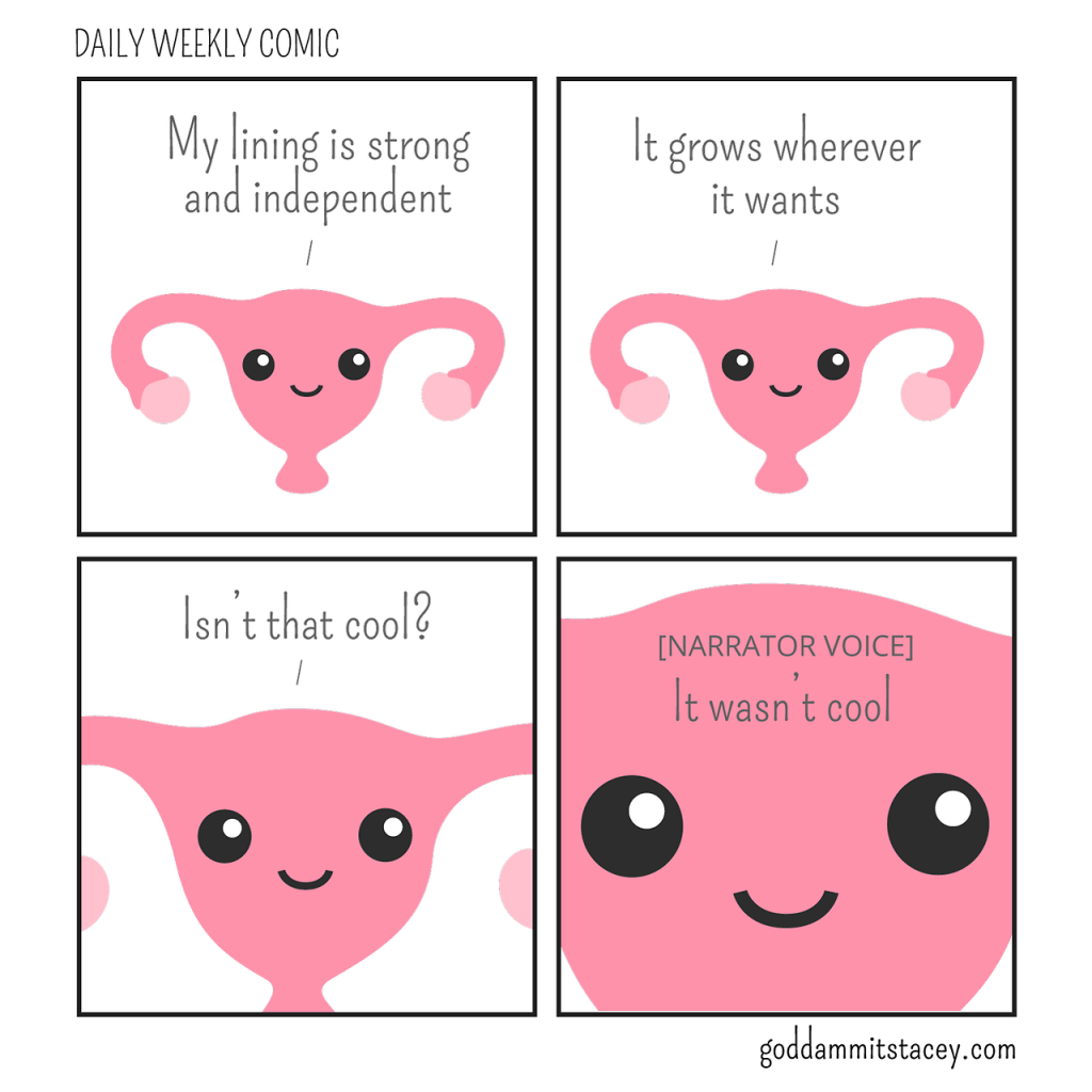 Endometriosis Comic art by GoddammitStacey