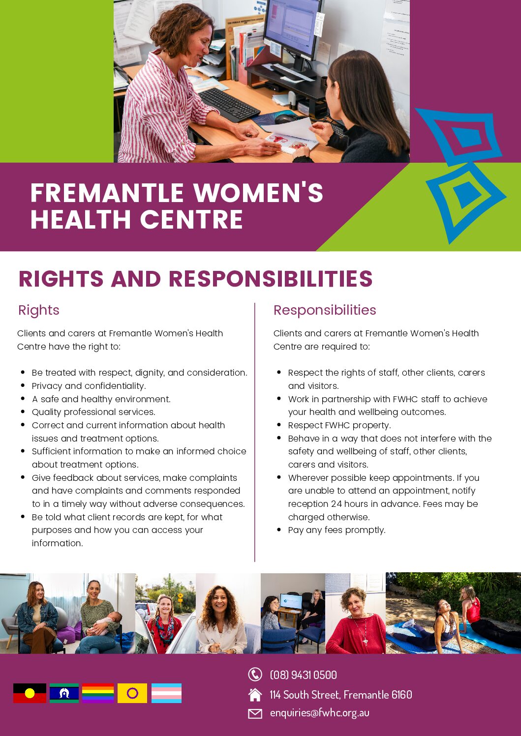 Clients and Carers Rights and Responsibilities Fremantle Women's